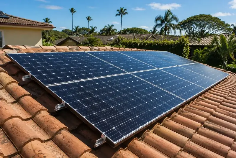 Installation de panneaux solaires à la Cassaigne